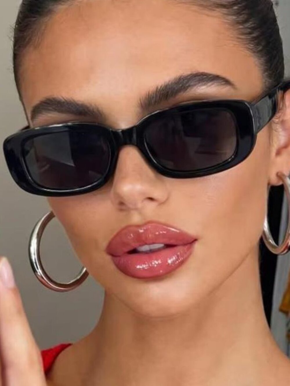 Retro small square frame sunglasses